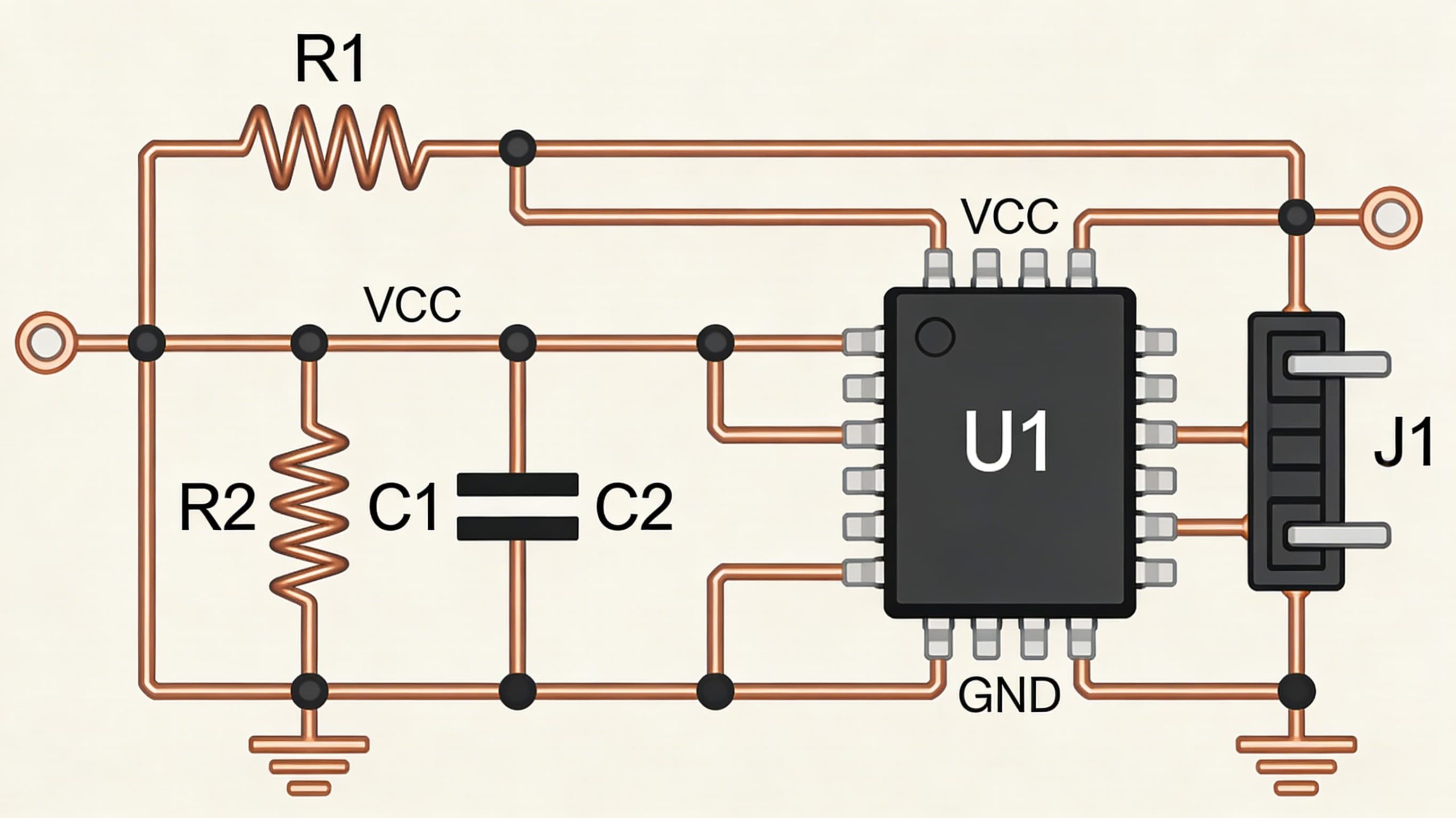 Circuit schematic design for PCB layout conversion