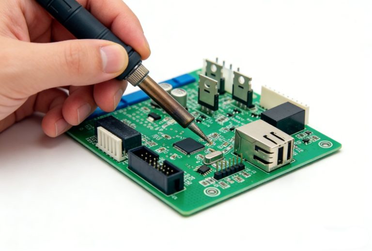Hand soldering of SMD components