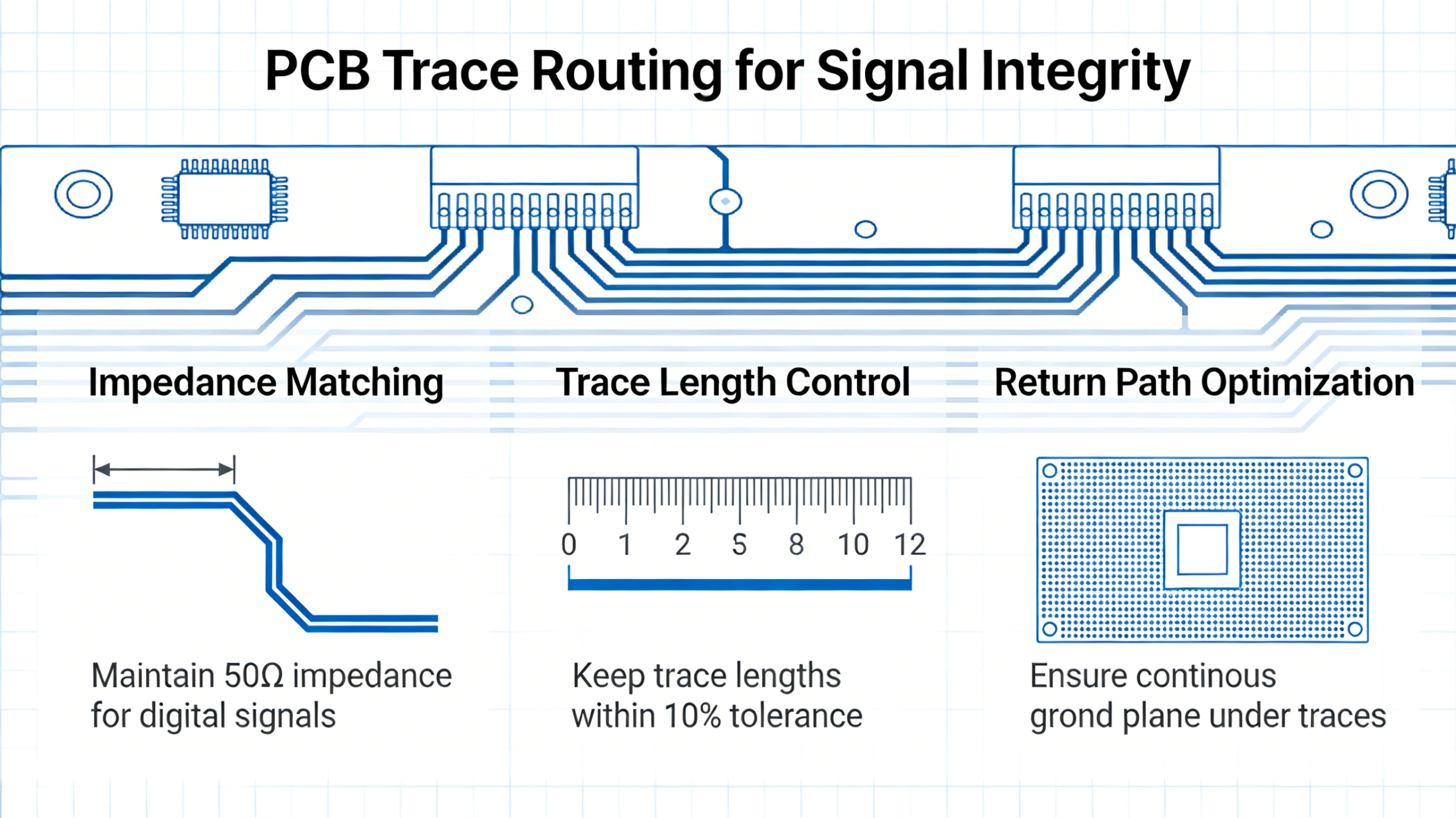 PCB trace routing signal integrity