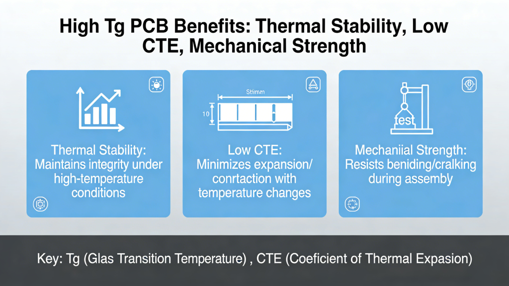 High TG PCB benefits thermal stability low CTE mechanical strength