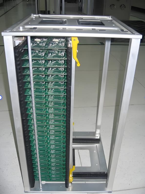SMT magazine rack for bare board loading