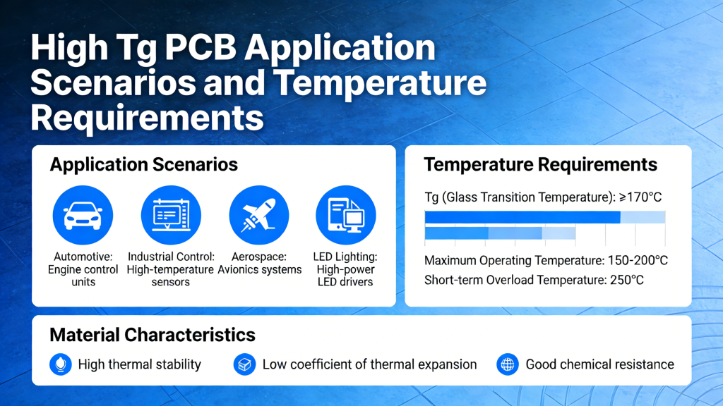 High Tg PCB application scenarios and temperature requirements