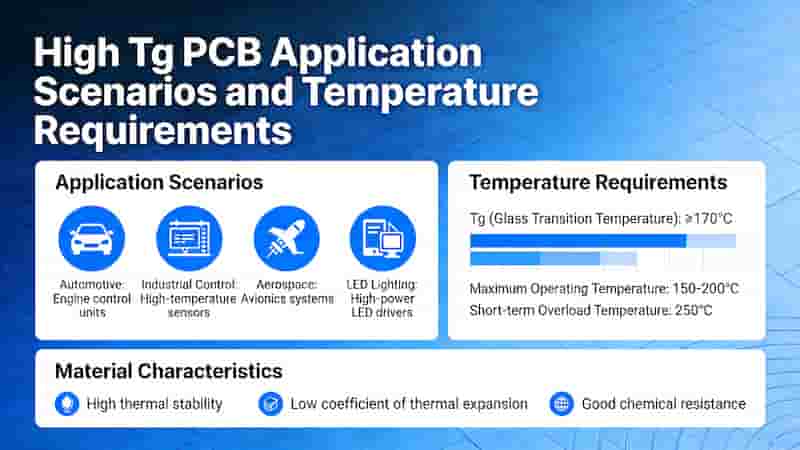 High Tg PCB application scenarios and temperature requirements