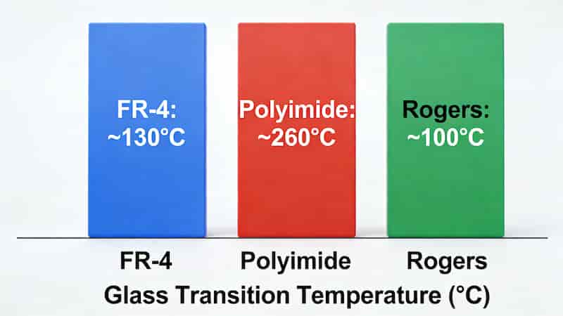 PCB Substrate Material Tg Value FR-4 Polyimide Rogers