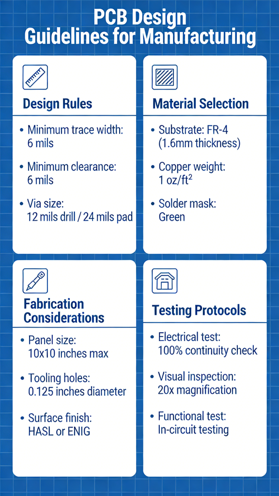 PCB board size and thickness guidelines for manufacturing and panelization