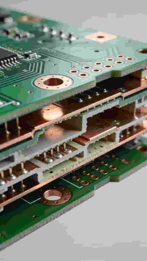 Green PCB circuit board core structure and layers