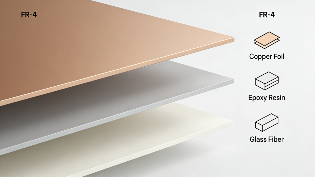 FR-4 material composition glass fiber epoxy copper foil