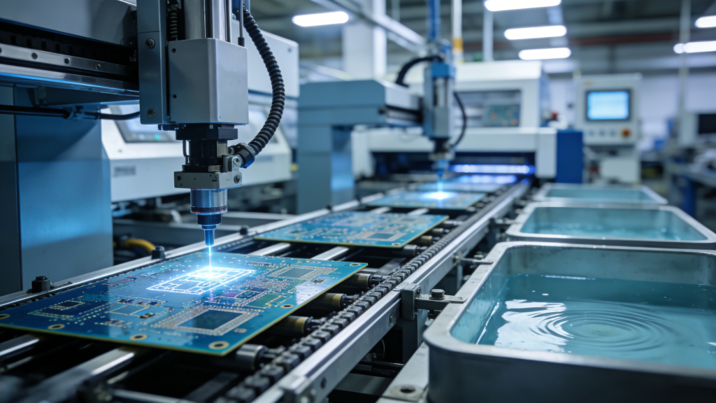 Inner layer imaging and etching in PCB fabrication process