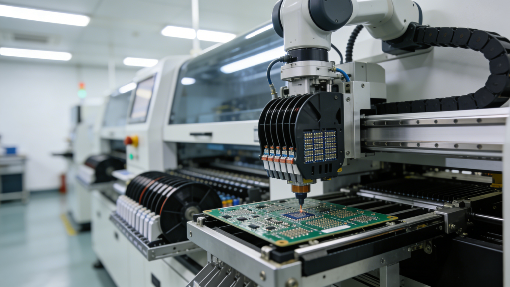 SMT PCB assembly automatic pick and place machine