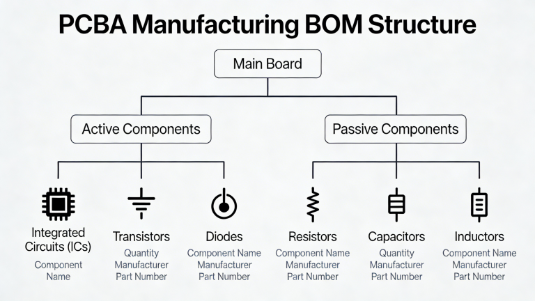 PCB BOM Structure Diagram for PCBA Manufacturing