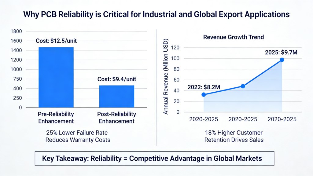 Why PCB reliability is critical for industrial and global export applications