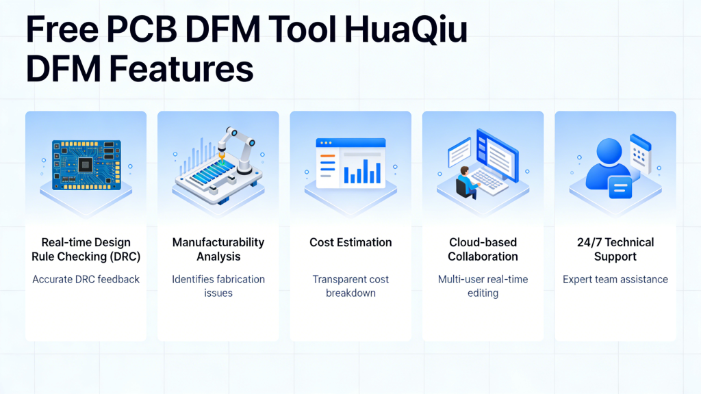 Free PCB DFM tool HuaQiu DFM features