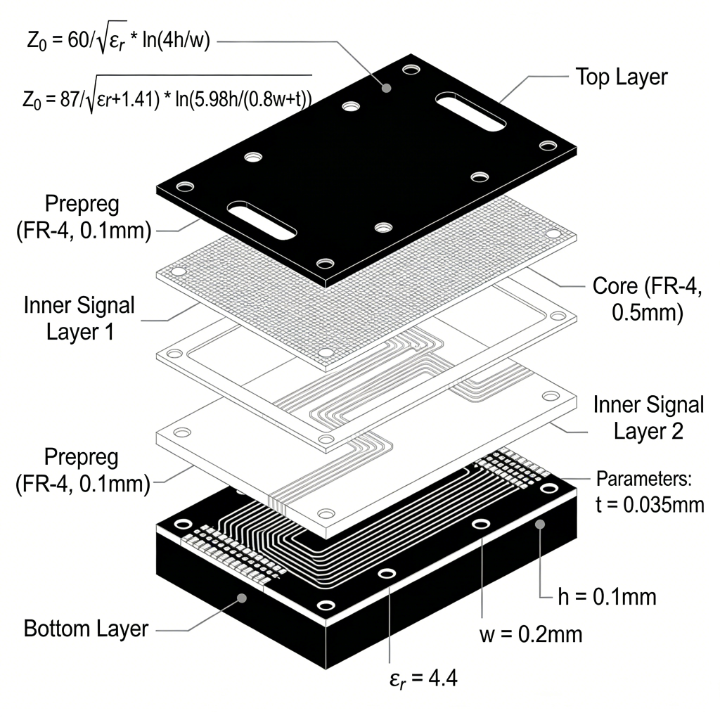 6 Layer PCB Stackup Standard Structure for High Speed Circuits