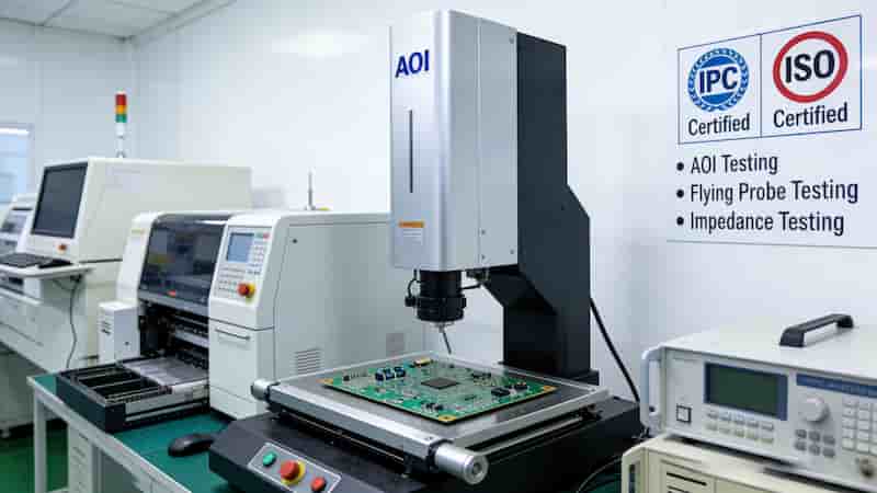 PCB Quality Testing AOI Flying Probe Impedance Test IPC ISO Certified