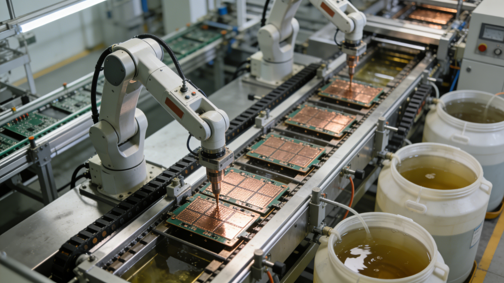 PCB automated PTH copper plating production line