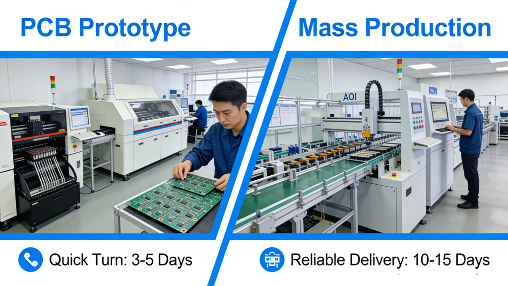 PCB Prototype and Mass Production for US Customers Quick Turn Reliable Delivery