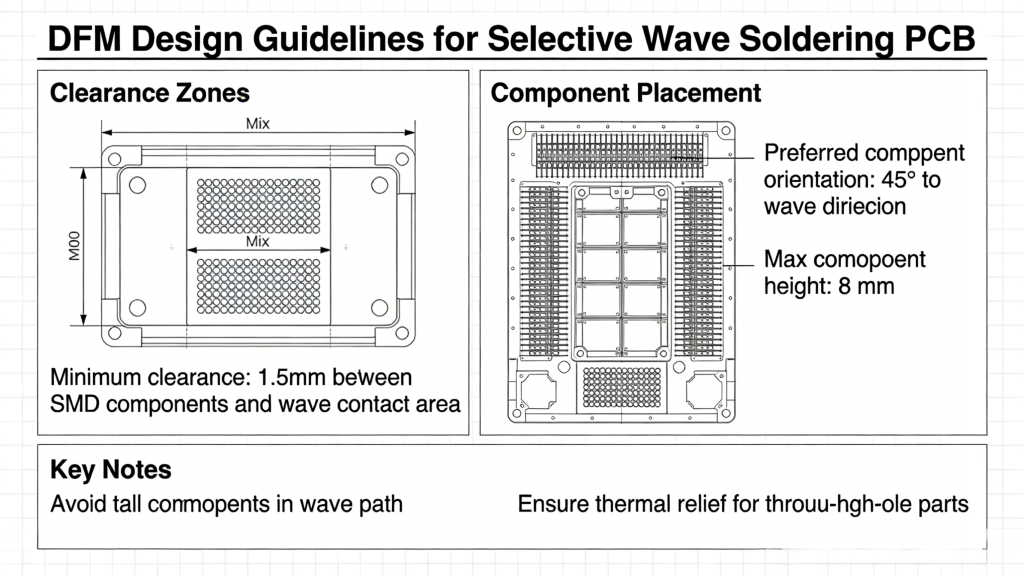 DFM Guidelines for Selective Wave Soldering PCB Design