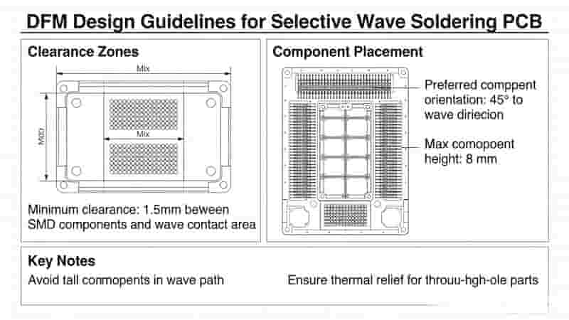 DFM Guidelines for Selective Wave Soldering PCB Design