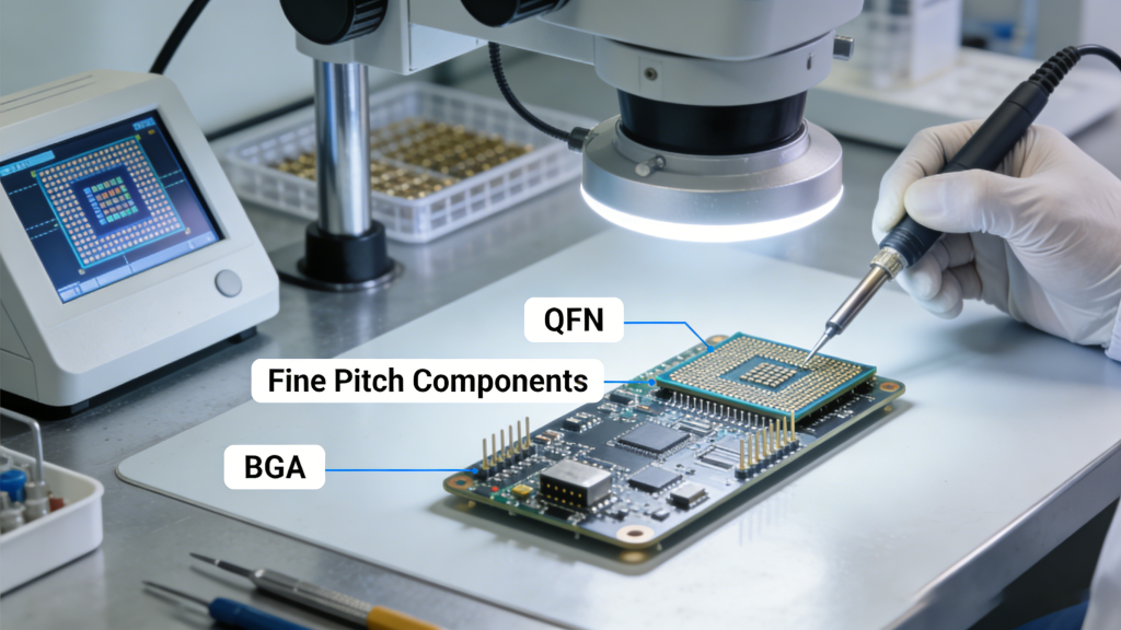 PCB Assembly Capabilities BGA QFN Fine Pitch Components