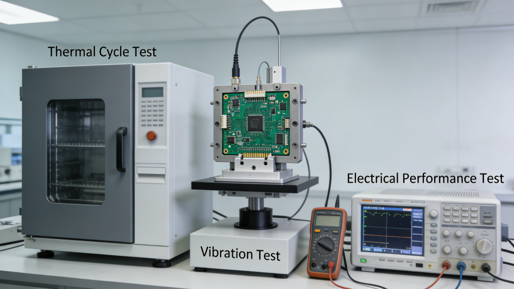 PCB via reliability testing: thermal cycle, vibration and electrical performance