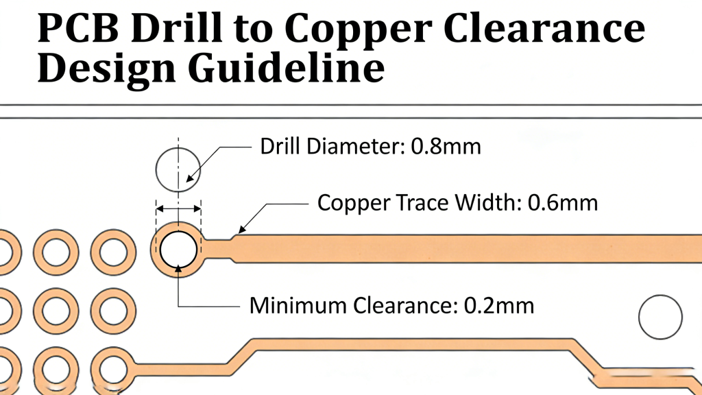 PCB drill to copper clearance design guideline