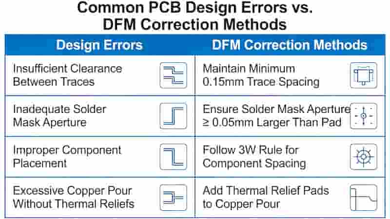 Common PCB design errors and DFM correction methods