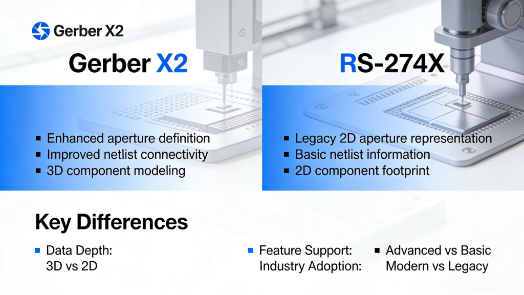 Gerber X2 vs RS-274X Comparison for PCB Manufacturing
