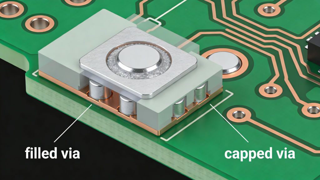 PCB Manufacturing Filled Capped Vias Production Line