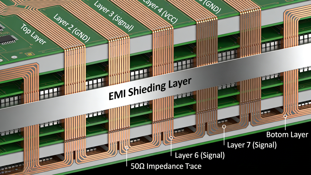 8 to 14 layer multilayer PCB stackup high speed design