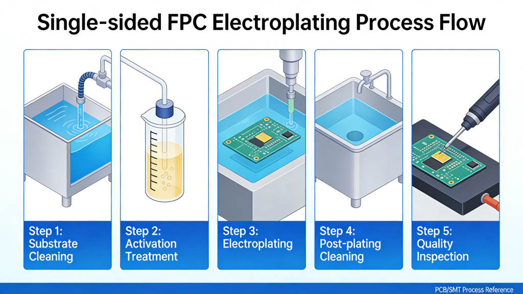 Single-Sided Flexible PCB Structure Diagram