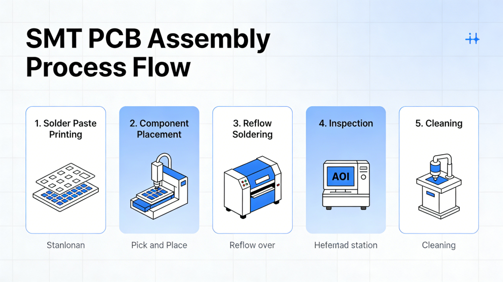 SMT PCB Assembly Full Process Flow