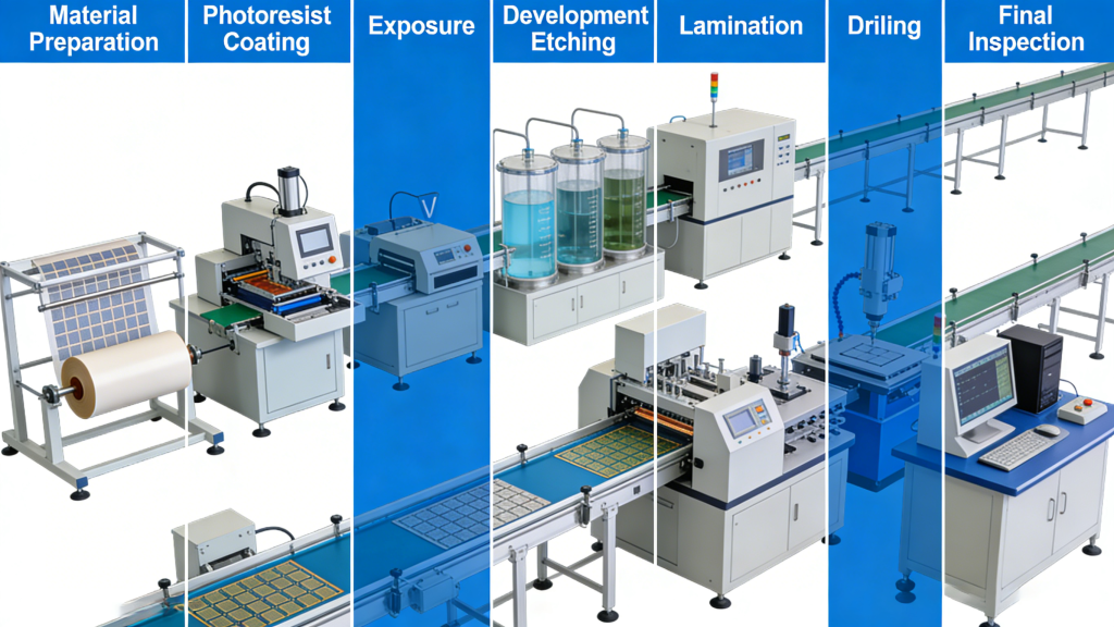 Double-Sided Flex PCB Manufacturing Line | Flexible Circuit Production