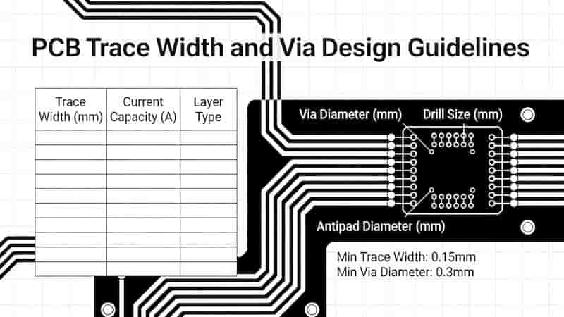 PCB Trace Width and Via Design Guidelines