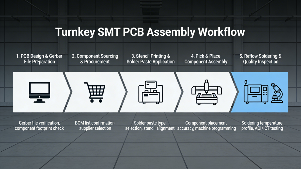 SMT PCB Assembly Process Flow Chart