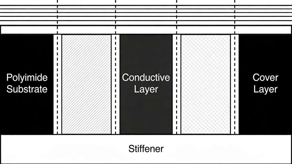 Flex PCB Basic Structure Polyimide PET Conductive Layers
