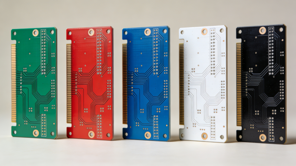 PCB Solder Mask full color options green red blue white black matte