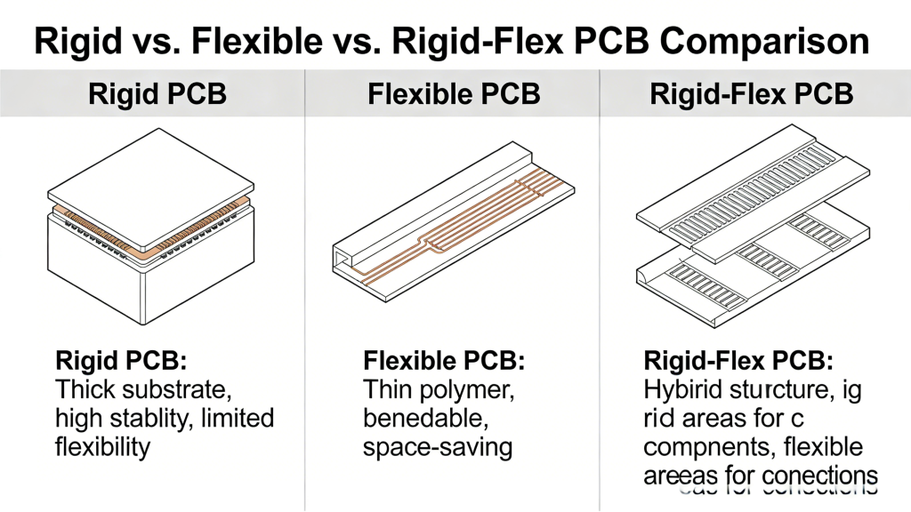 Rigid, Flexible & Rigid-Flex PCB Comparison