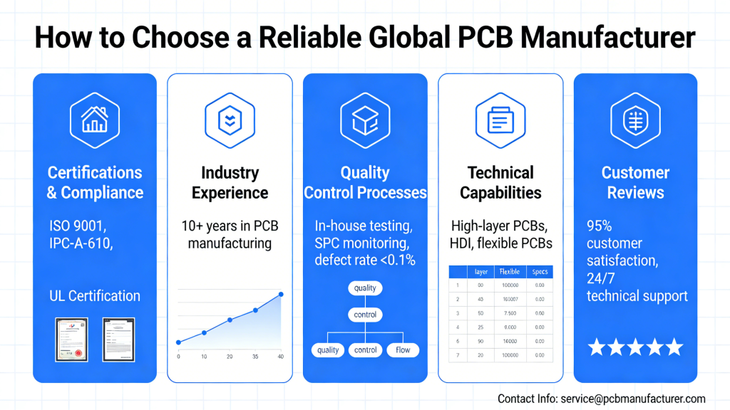 How to choose a reliable global PCB manufacturer