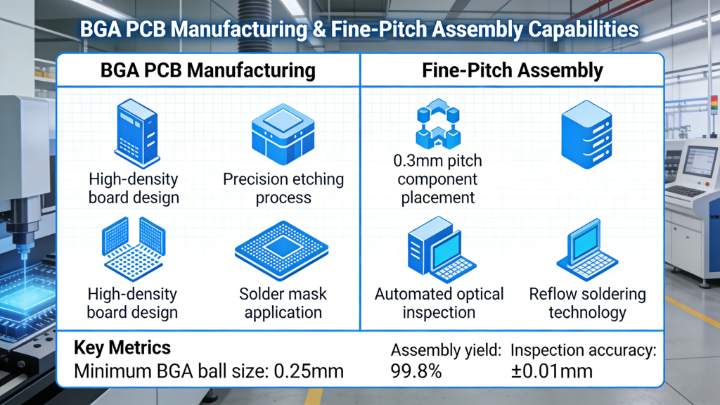 BGA PCB Manufacturing and Fine-Pitch Assembly Capabilities
