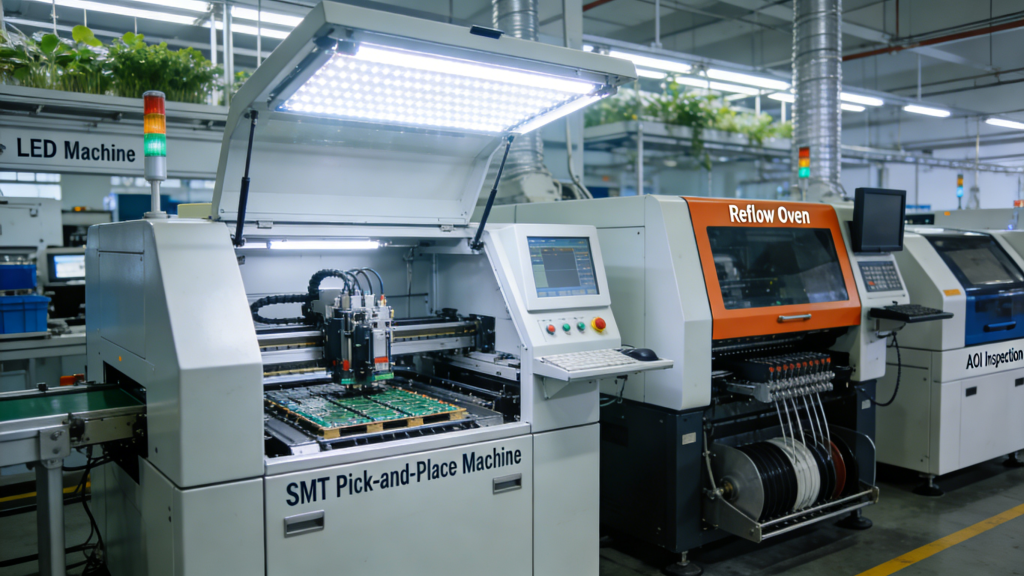 LED Grow Light PCB Manufacturing and Assembly Production Line