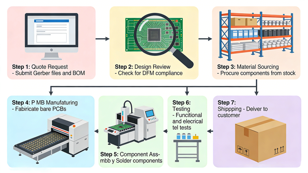 Quick Turn PCB Assembly Order and Production Process