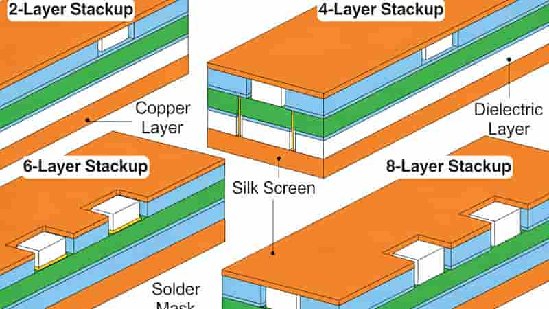 PCB Layer Count 2L 4L 6L 8L Stackup Structure