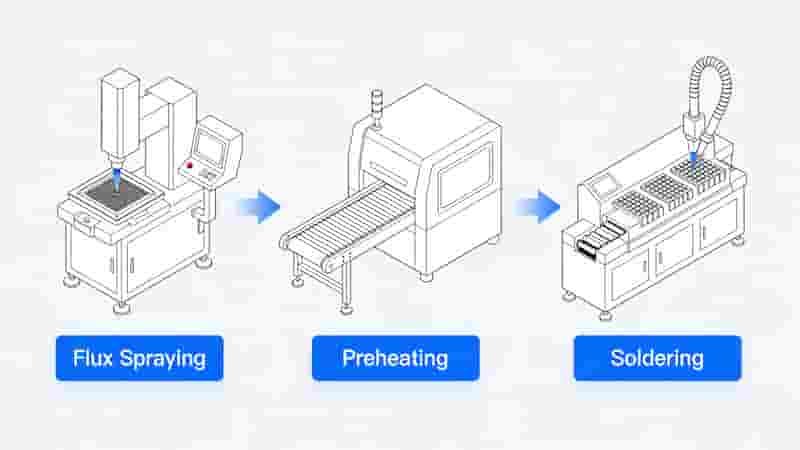 Selective Wave Soldering Process Flow Chart for PCB Manufacturing