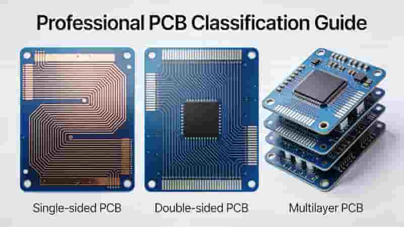 PCB basic structure diagram showing substrate, copper traces, and solder mask