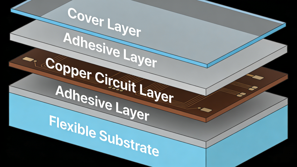 Single-Sided Flexible PCB Stackup Structure