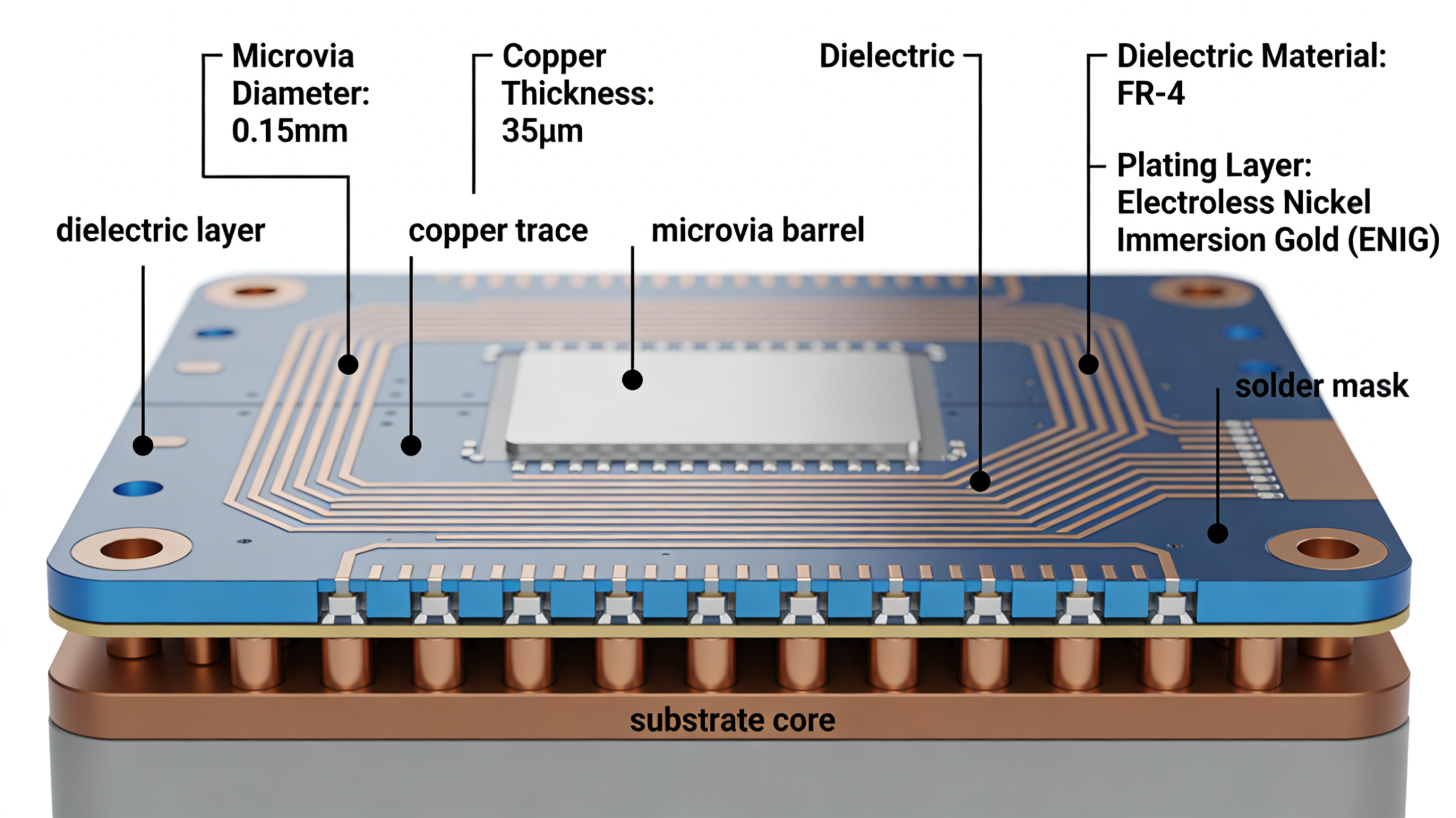 PCB microvia structure HDI PCB miniaturization technology