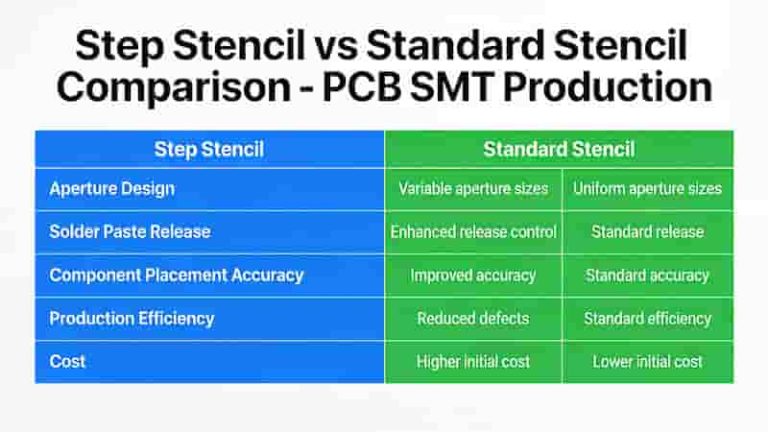 Step Stencil vs Standard Stencil Comparison PCB SMT Production