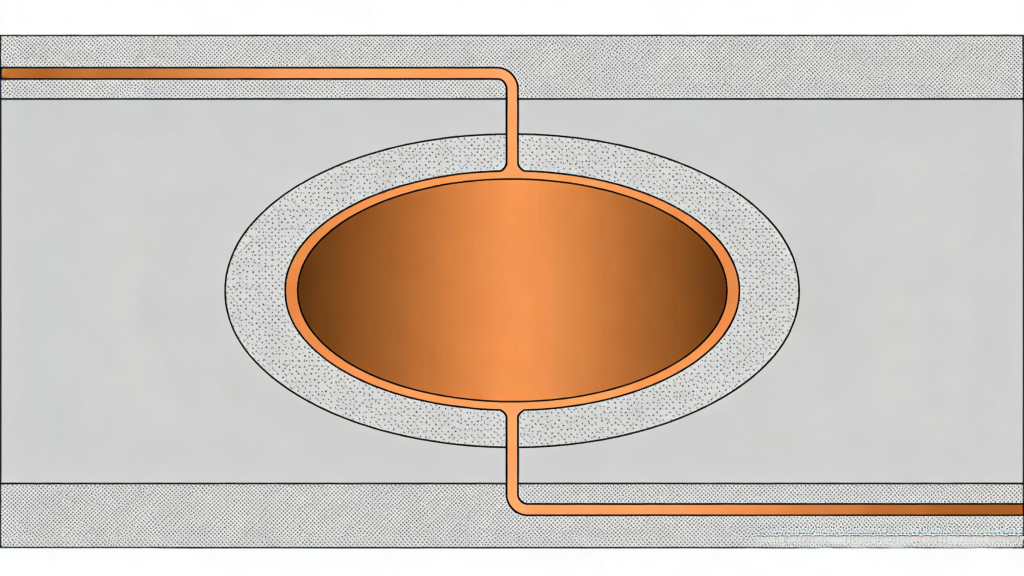 Filled Via Cross Section PCB Reliability Design