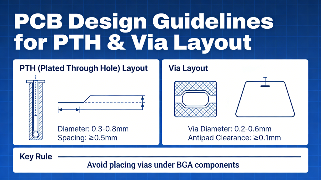 PCB Design Guidelines for PTH and Vias