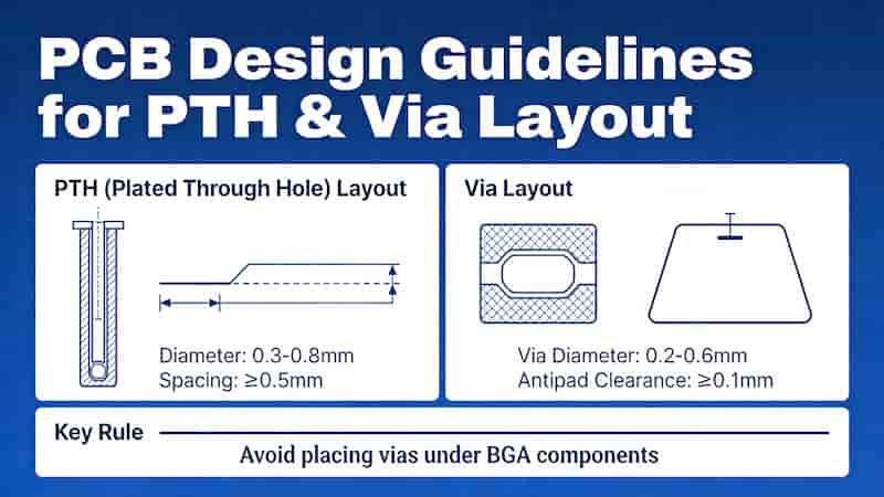 PCB Design Guidelines for PTH and Vias